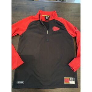 Kansas City Chiefs NFL Team Apparel 1/4 Zip Pullover Size M